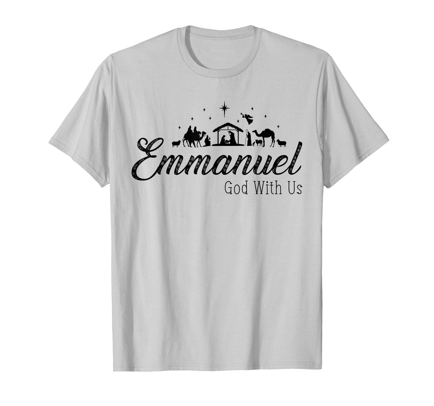 Emmanuel God With Us Nativity Scenes Christmas Christian T-Shirt