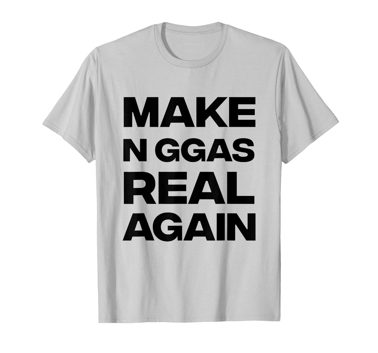 Vintage Quote Gifts Idea Co.68x Make Nggas Real Again Unisex-Adults Humor Graphic T-Shirt White Small Short Sleeve T-Shirt