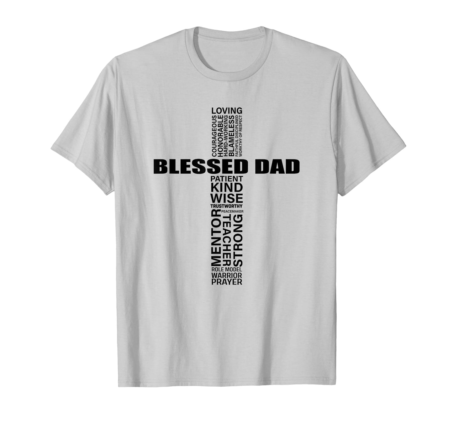 Mens Christian Blessed Dad Cross Father's Day Best Dad T-Shirt