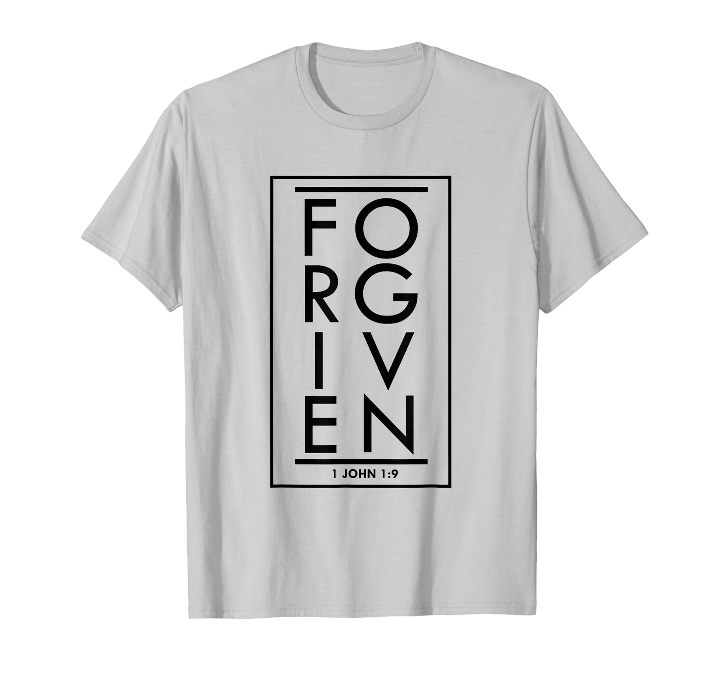 Forgiven 1 John 1:9 Bible Scripture Verse Christian T-Shirt