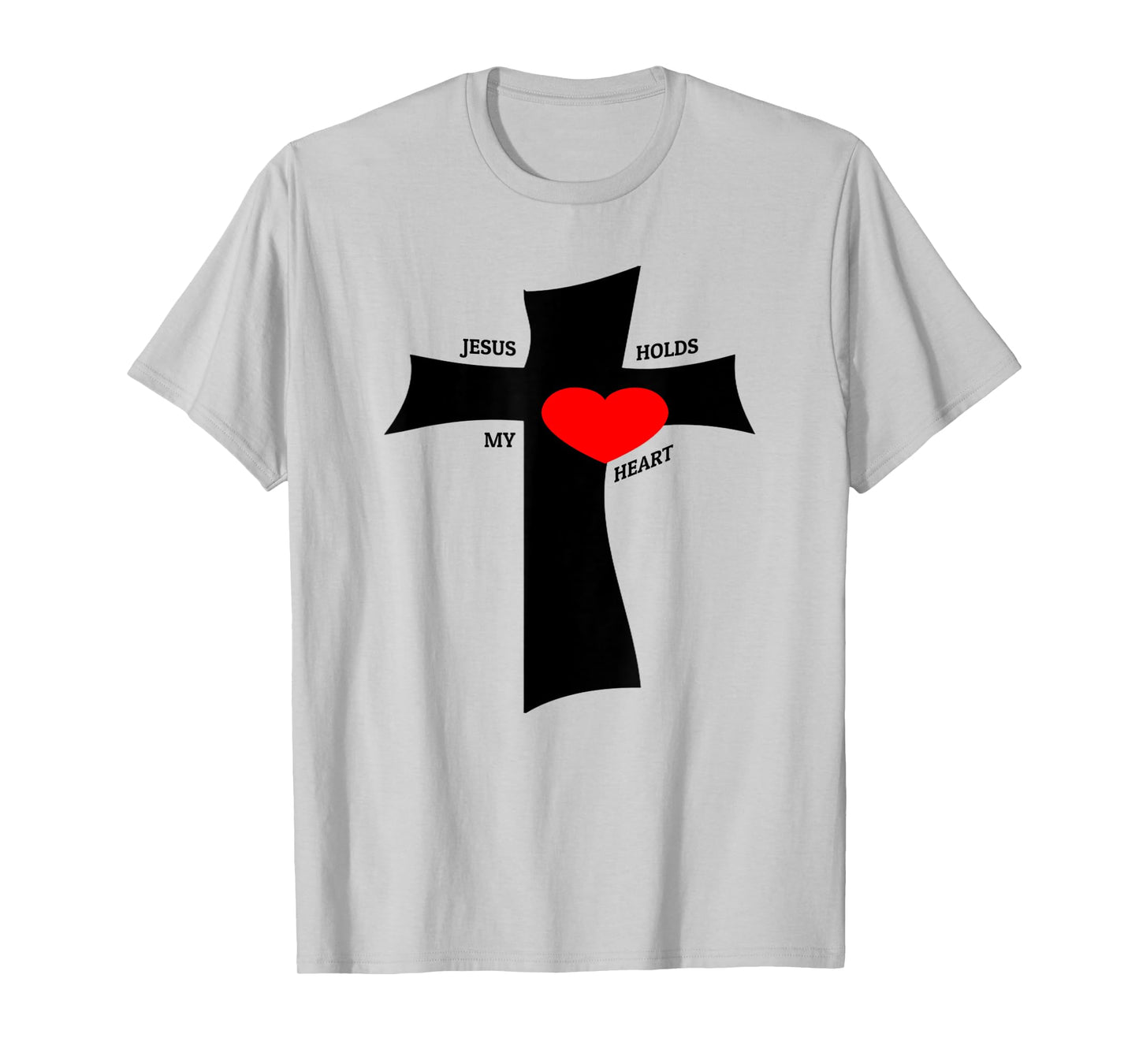 Funny Jesus Holds My Heart Cross Christian T-Shirt