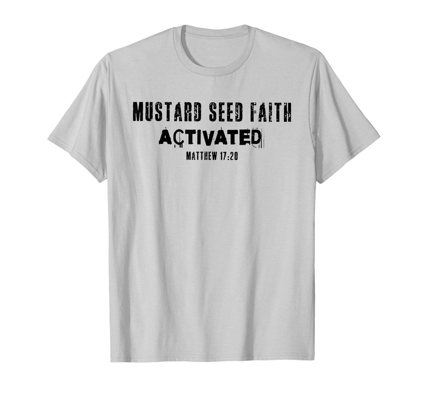Mustard Faith Seed Activated Jesus Christian Bible Verse T-Shirt