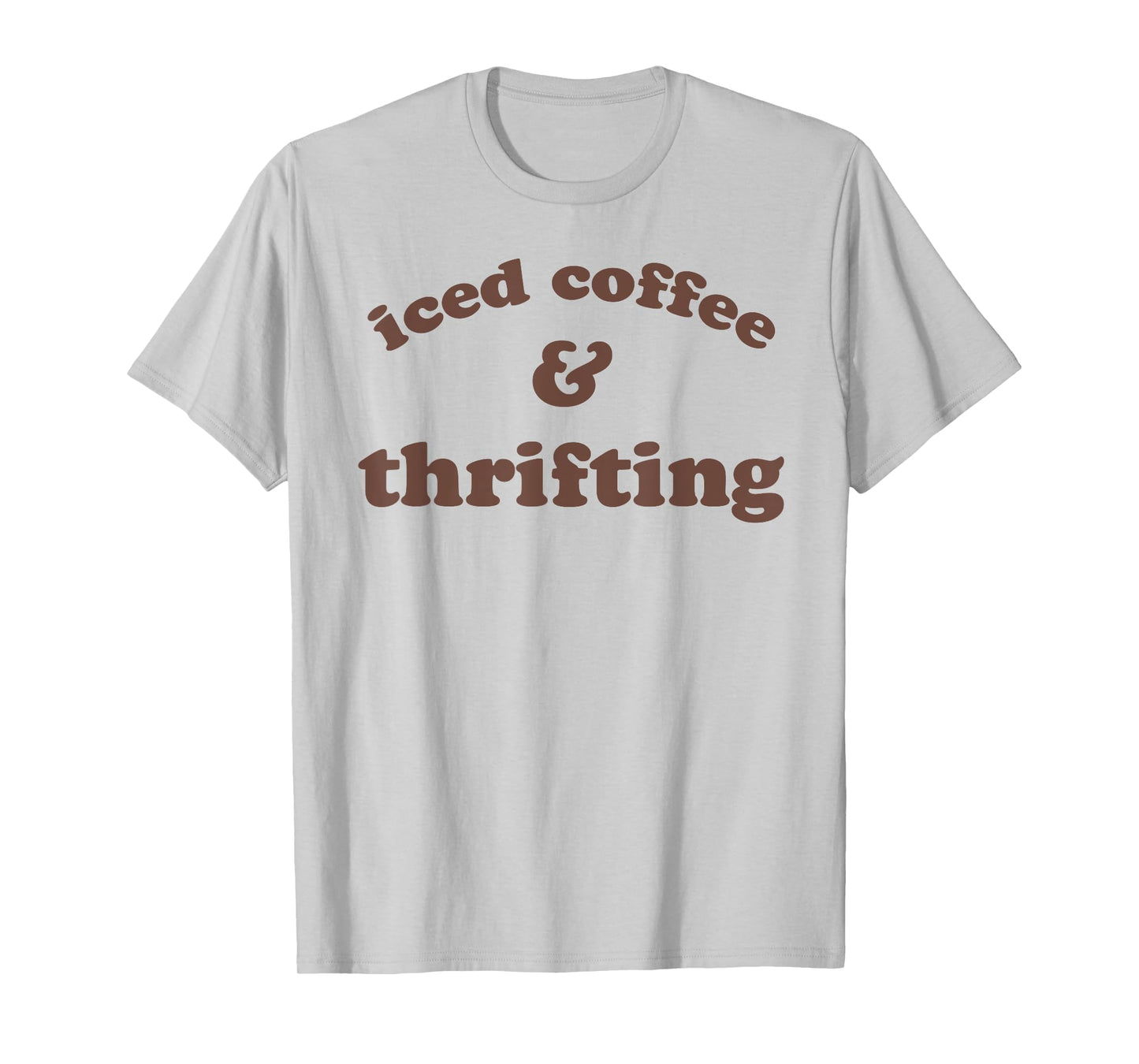 iced coffee & thrifting funny design T-Shirt