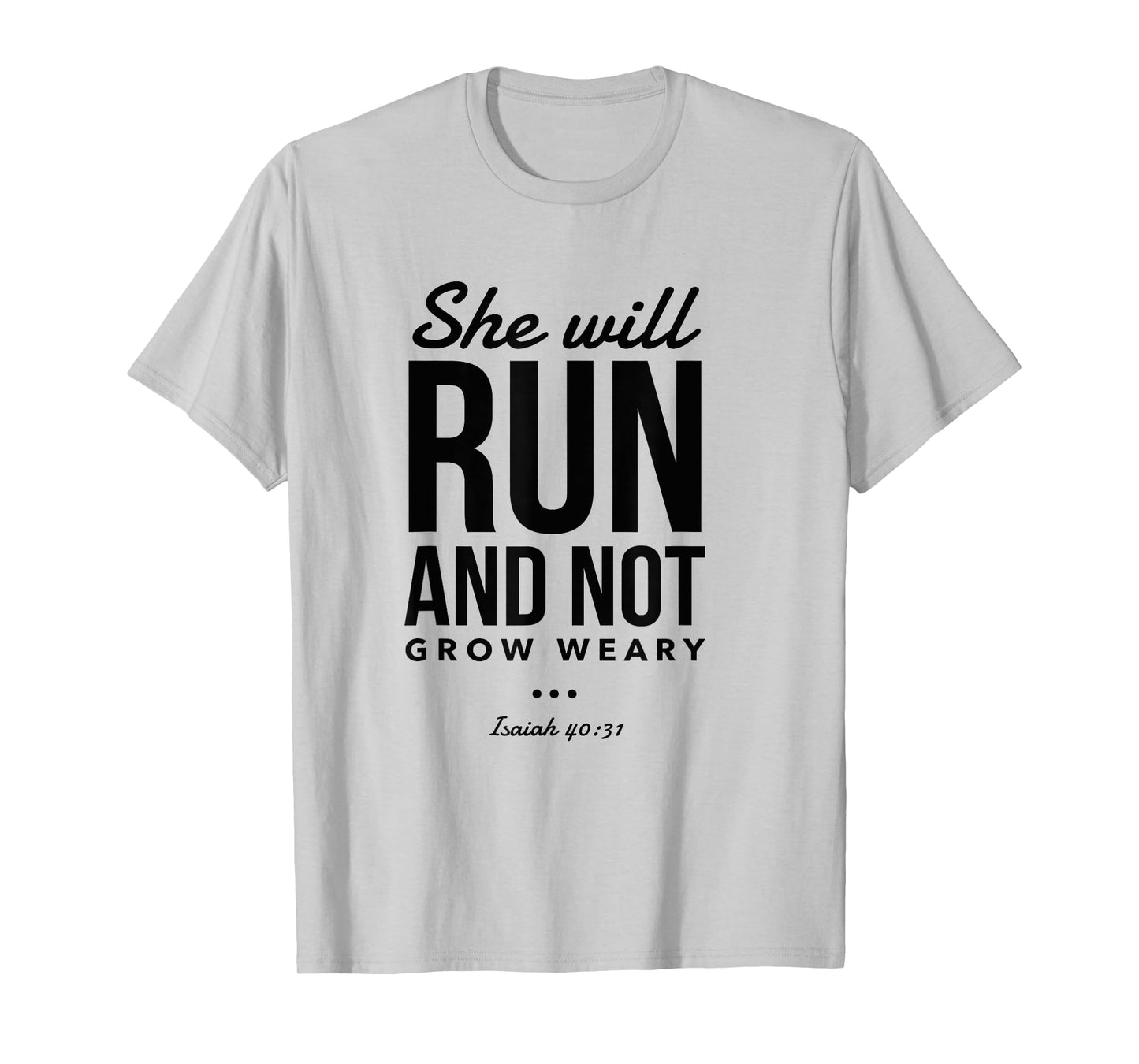 Christian Bible Verses Running Women Religious Runner Proverb T-Shirt
