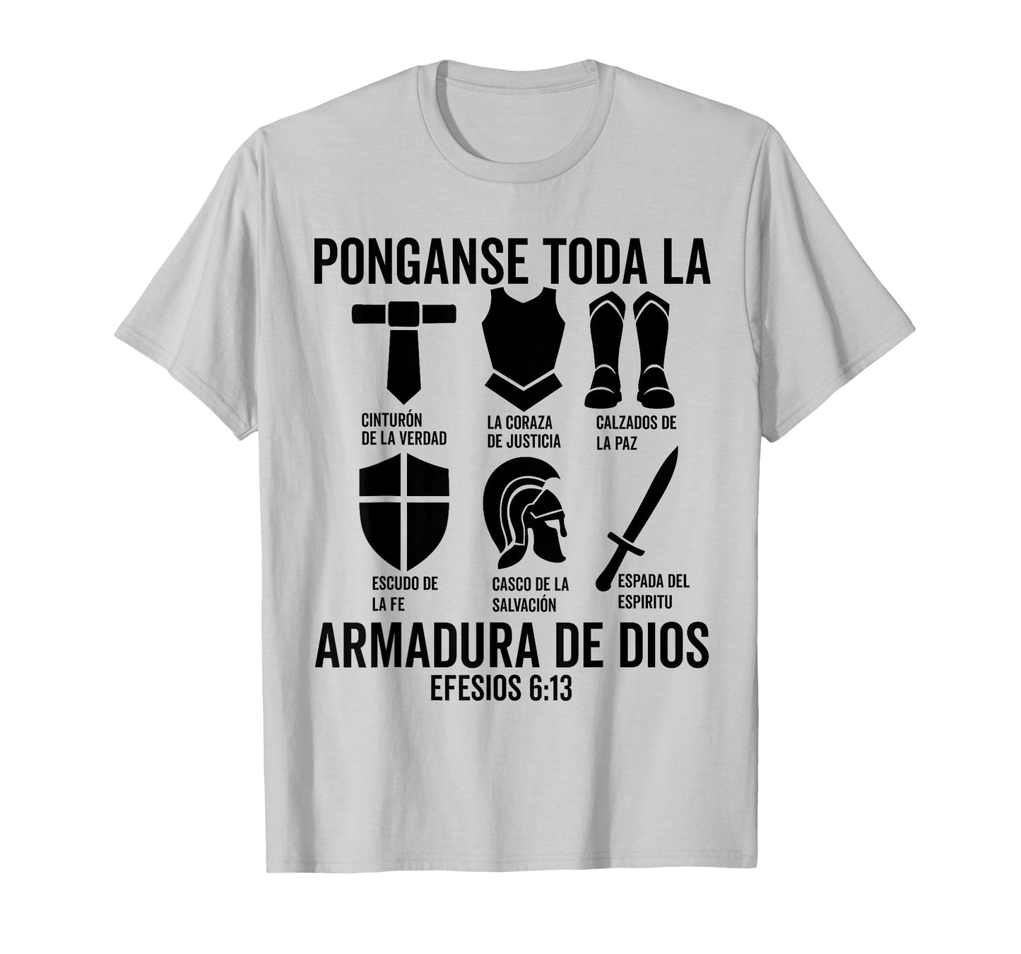 Camiseta cristiana espanol Efesios 6:13 Spanish Christians T-Shirt