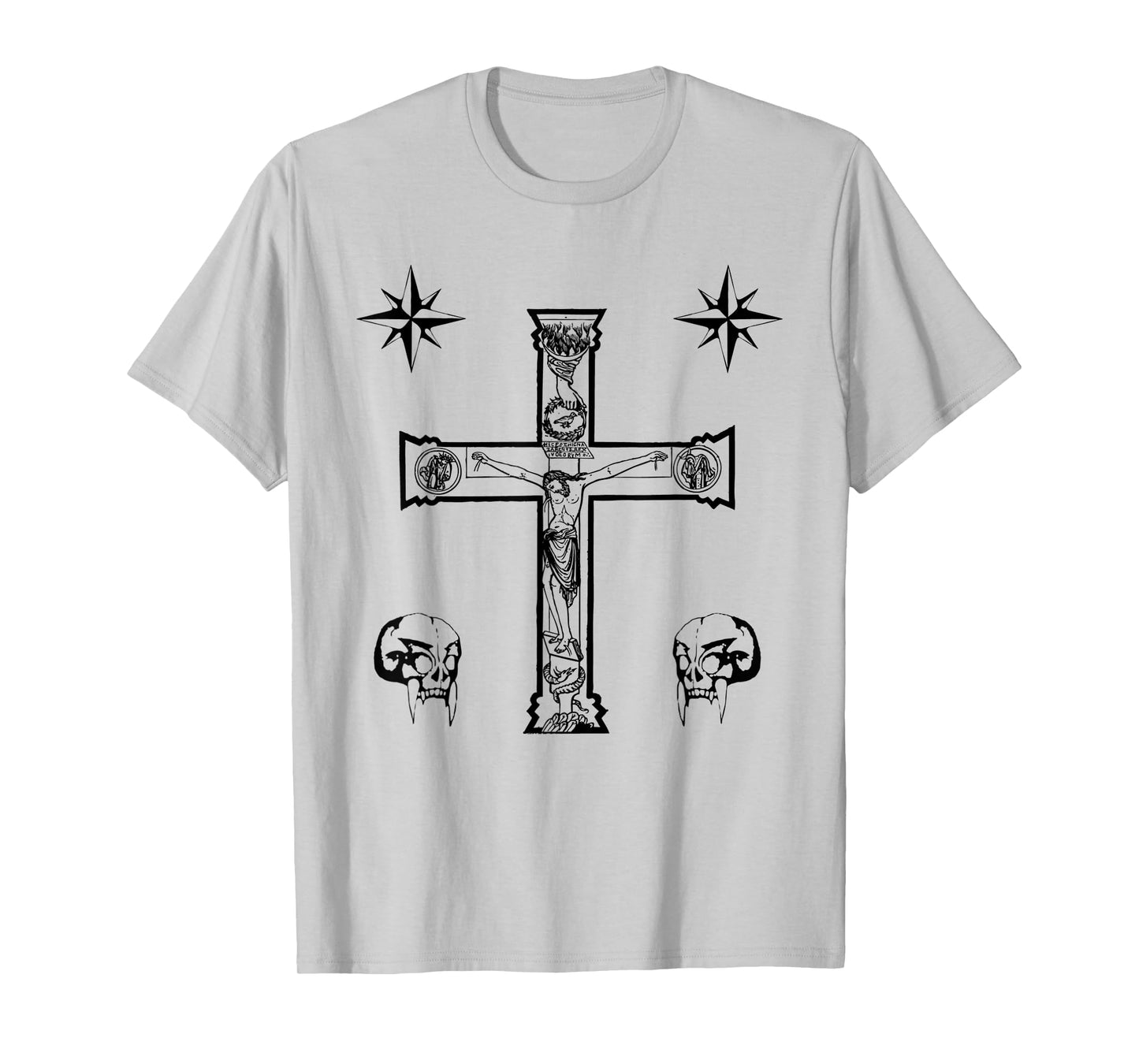 Funny Russian Prison Tattoos Criminal Christian Cross Jesus T-Shirt