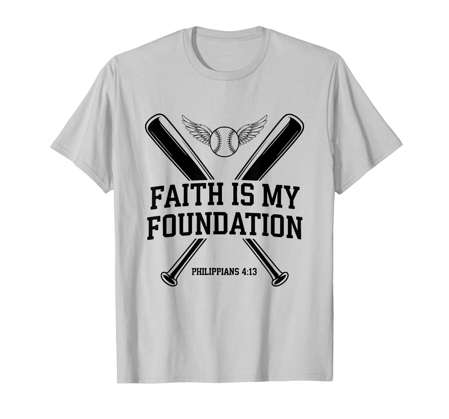 Christian Baseball Player Sports Bible Verse Theme T-Shirt