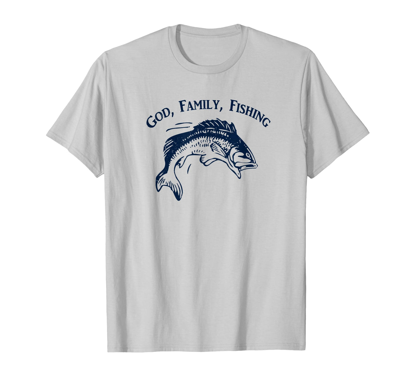 God Family Fishing Christian Fisherman Bass Fish Art Graphic T-Shirt