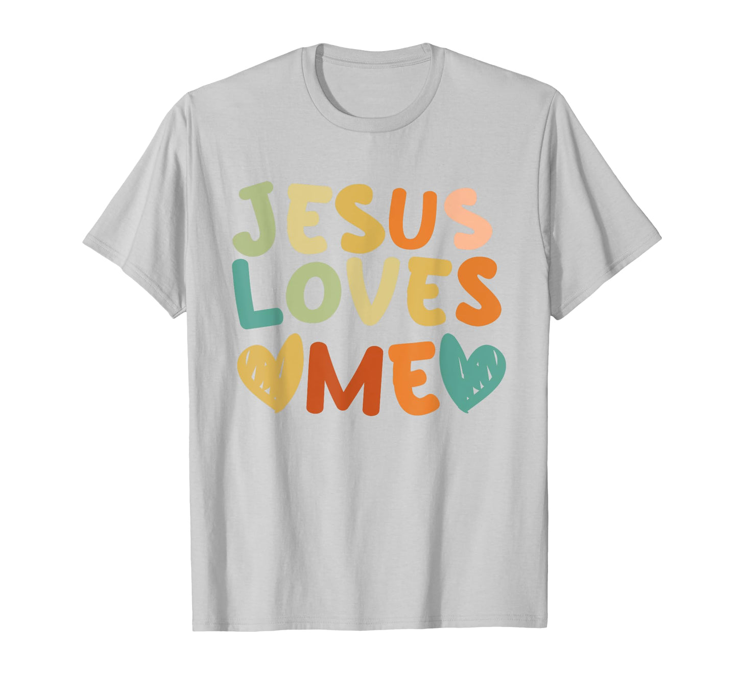 Groovy Jesus Loves Me Biblical Christian Church Retro T-Shirt