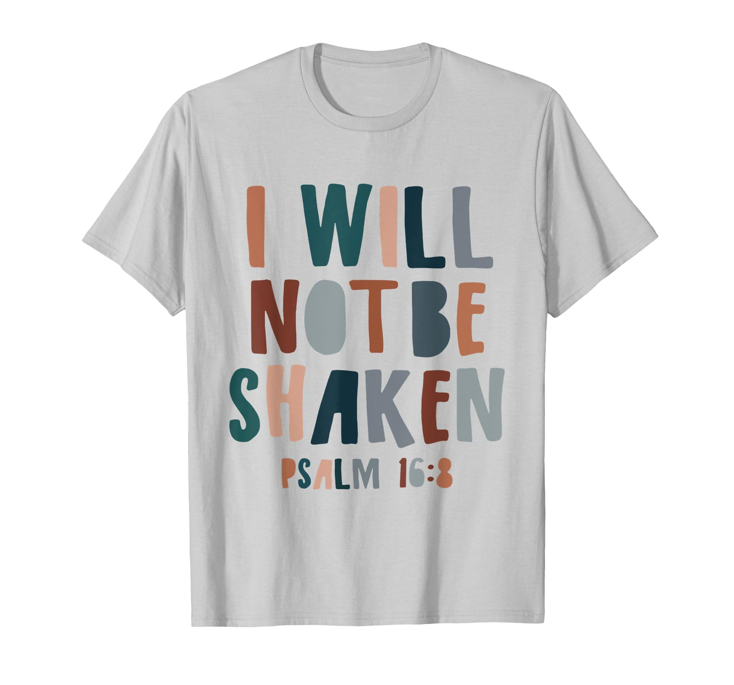 Religious I Will Not Be Shaken Boho Christian Bible Verse T-Shirt