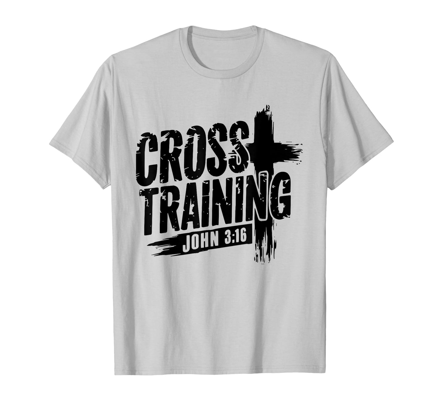 Retro Cross Training 3 16 Christian Faith Motivational Bible T-Shirt