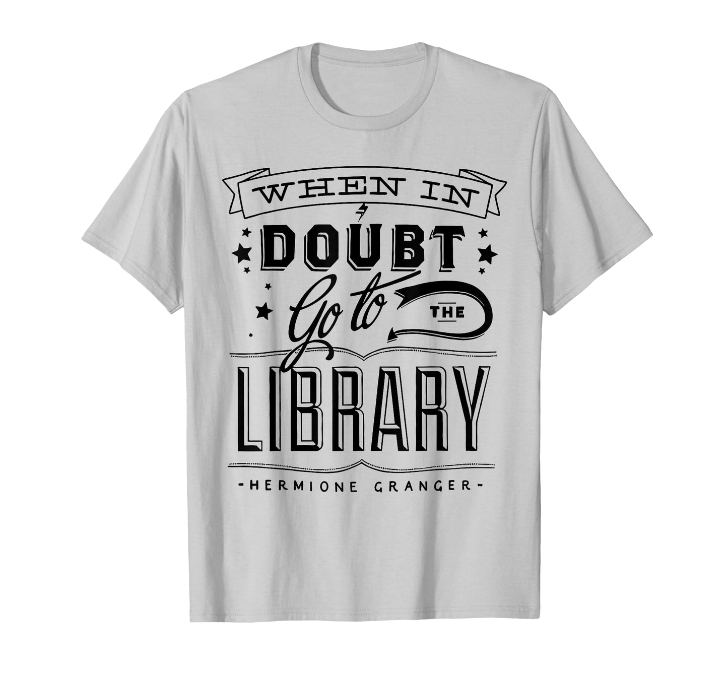When In Doubt Go To The Library Teacher Vintage Book Lovers T-Shirt