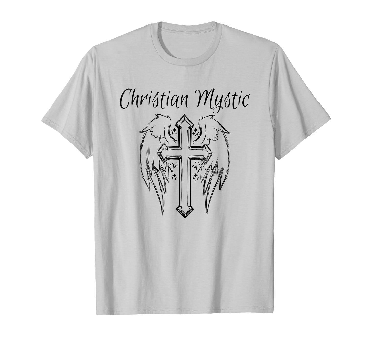 Christian Mystic Tshirt Angel Cross Shirt Psychic Gift Tee