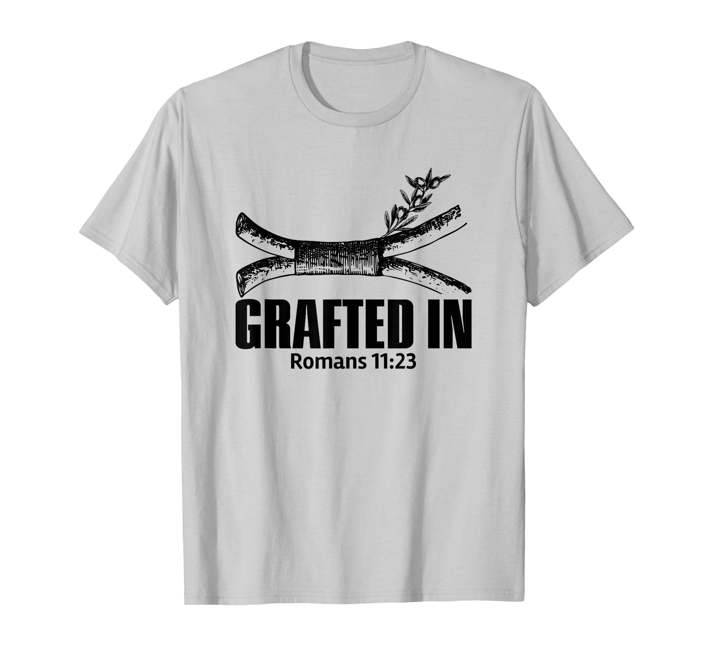 FTLOY HOLY CLOTHING GRAFTED IN ROAMNS 11:13 Blk T-Shirt