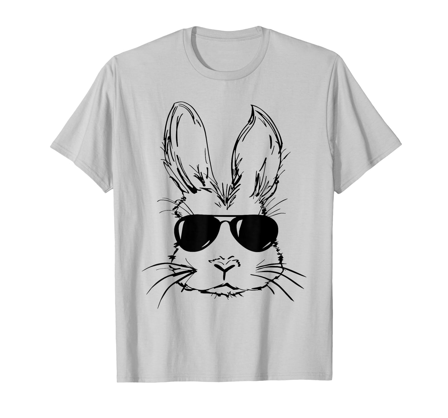 Cute Bunny Rabbit Face Tie Dye Glasses Girl Happy Easter Day T-Shirt