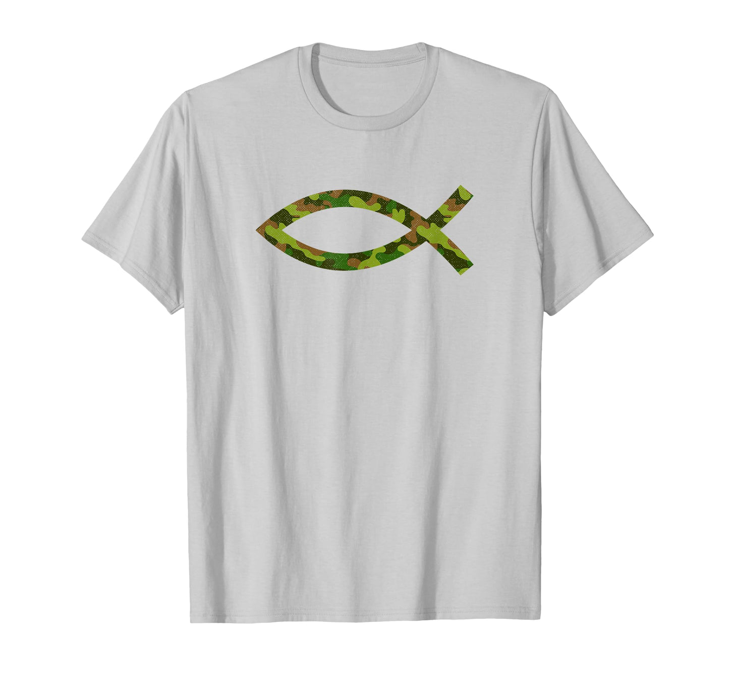 Jesus Christ Fish Camouflage Religious Christian T-Shirt