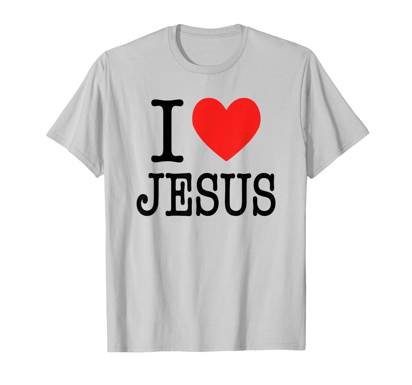 (Front Back Designs) I Love Jesus - Jesus Loves U, Christian T-Shirt