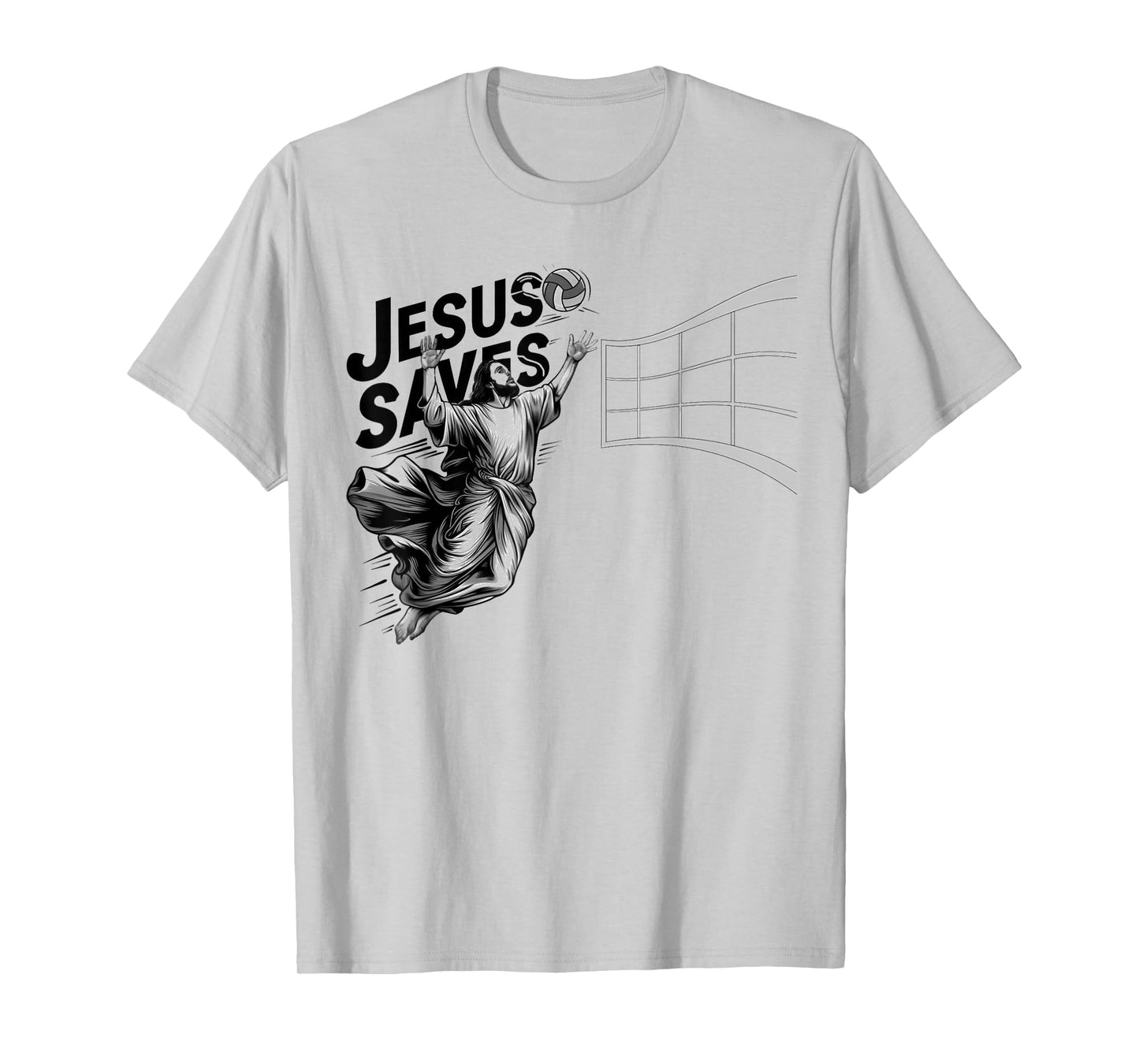 Jesus Volleyball Saves Funny Christian Faith Believer T-Shirt
