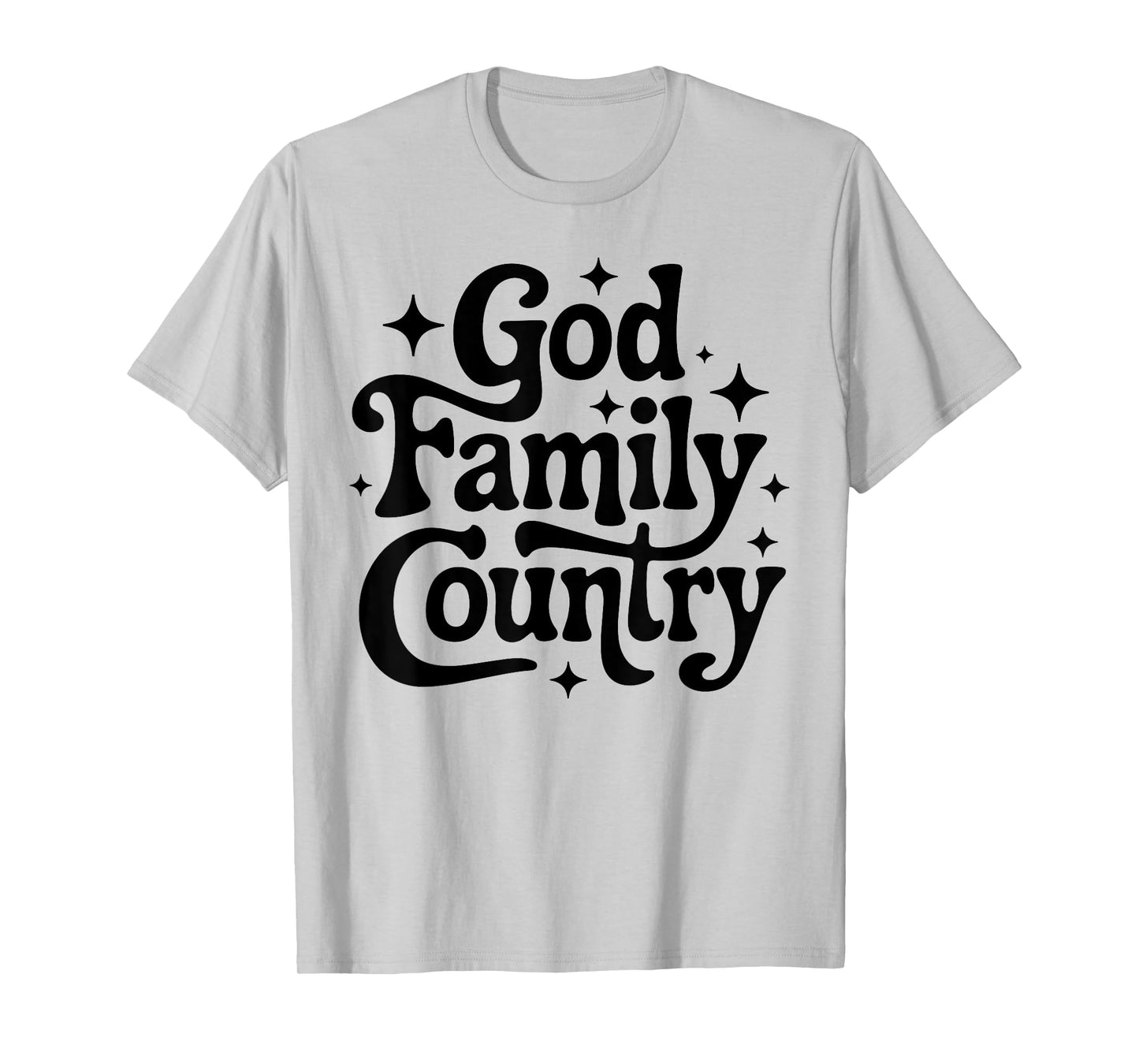 God Family Country - Patriotic Christian US Flag T-Shirt