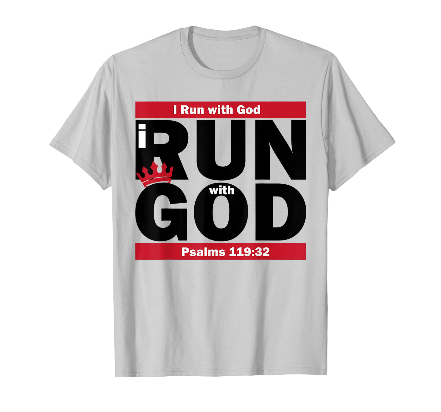 Funny I Run With God Shirt Jesus Christian Workout Running T-Shirt