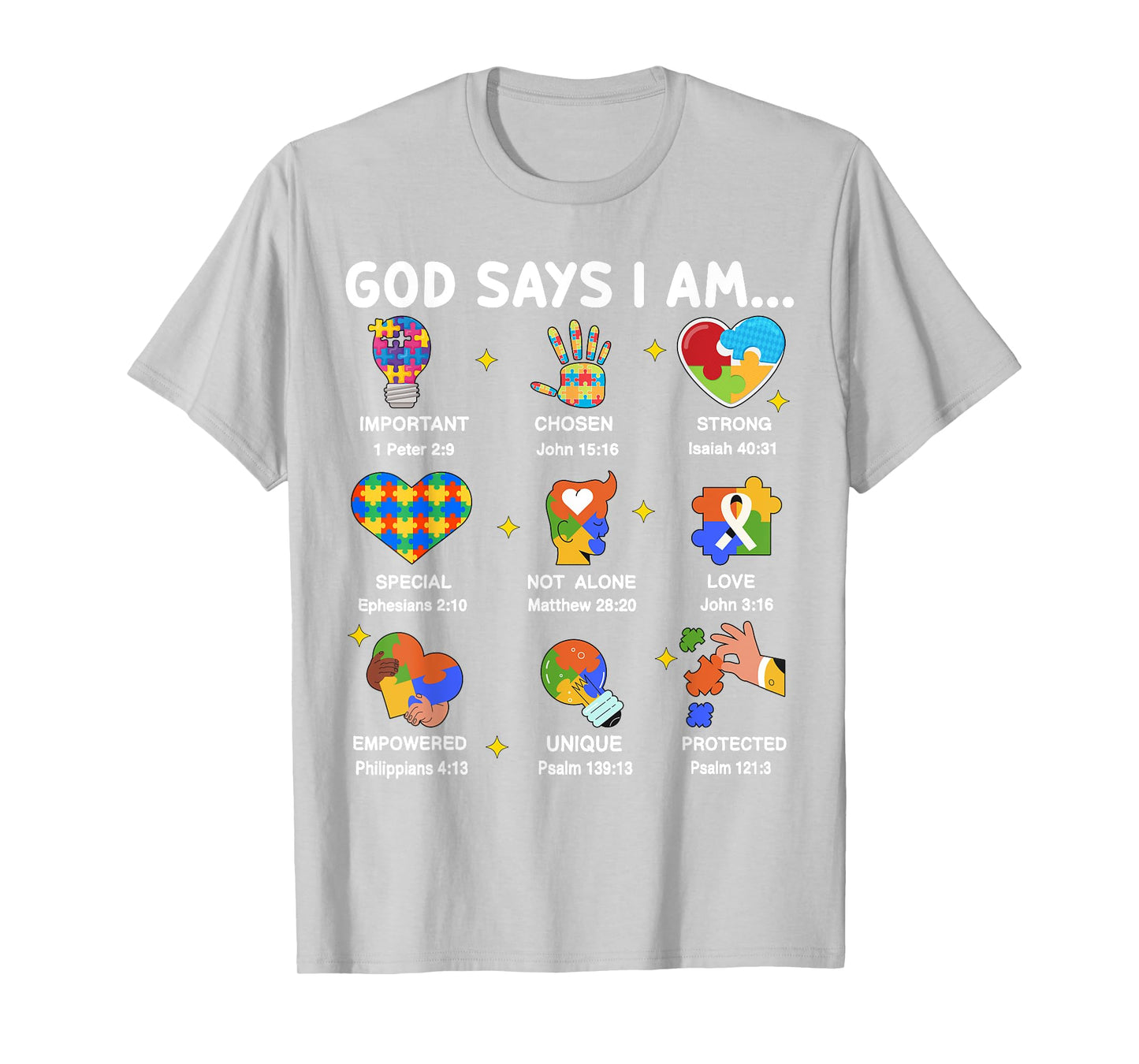 Toddler God Says I Am Autism Awareness Christian Jesus Mom T-Shirt