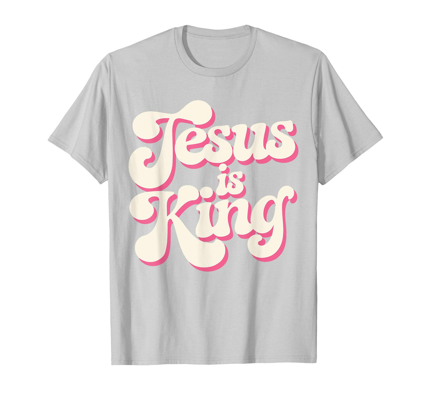 Teen Girl Jesus Is King Pink White Toddler Christian God Mom T-Shirt