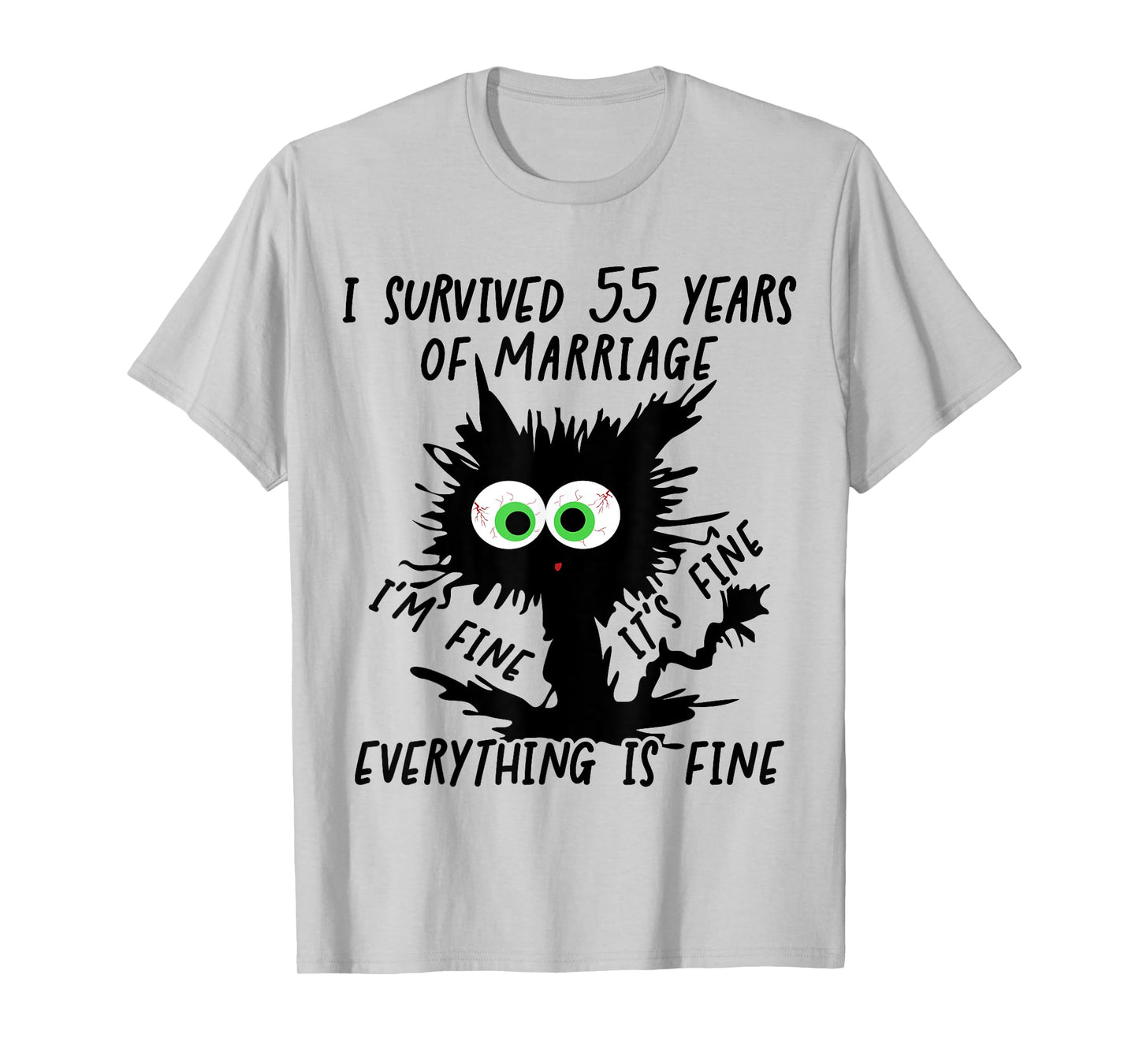Emerald Wedding I Survived 55 Years Of Marriage T-Shirt