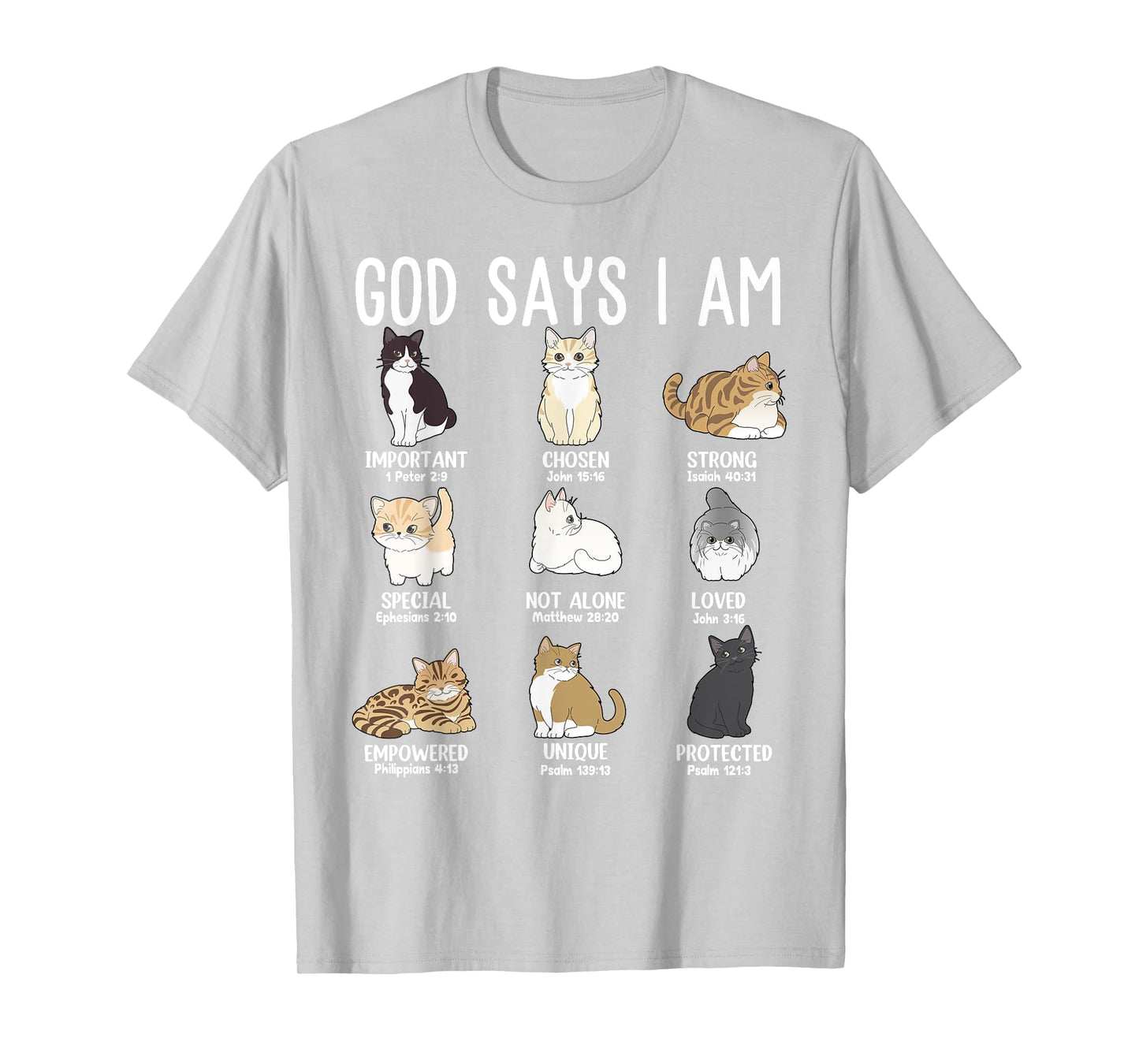 God Say Am Cat Christian Easter Teen Girl Toddler Mom Sister T-Shirt