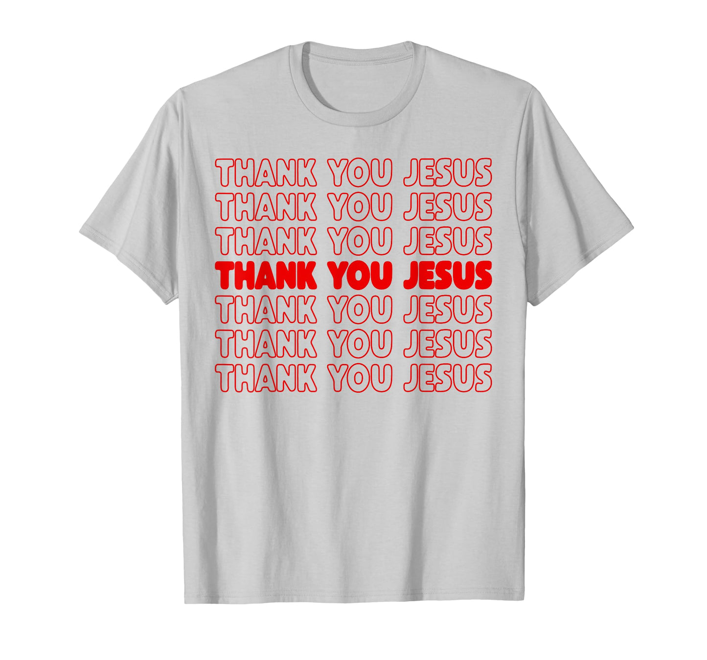 Thank You Jesus Red T-Shirt Bible Pride Tshirt Men T-Shirt