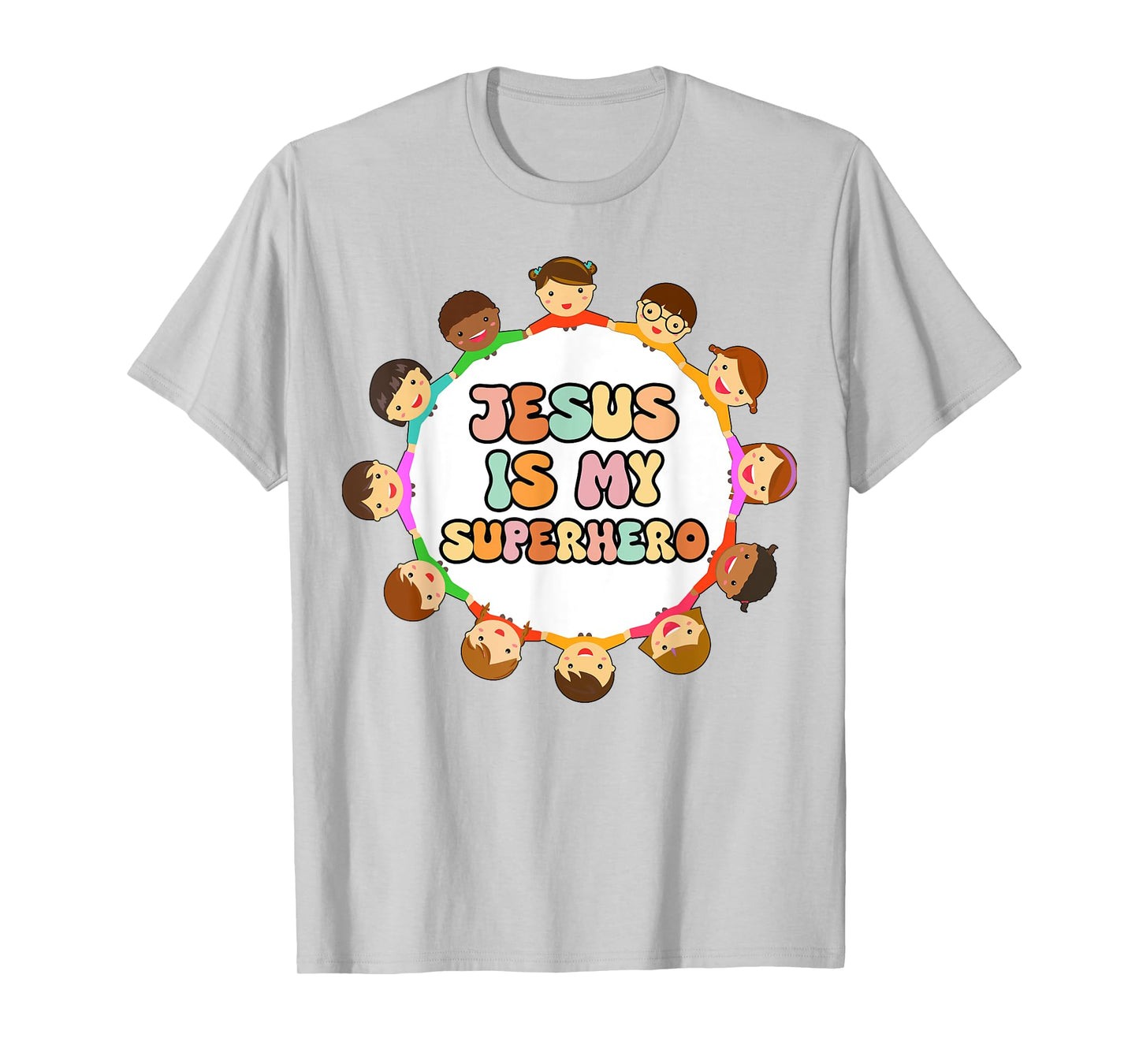 Toddler Girls Jesus is My Superhero Christian Sister God Mom T-Shirt