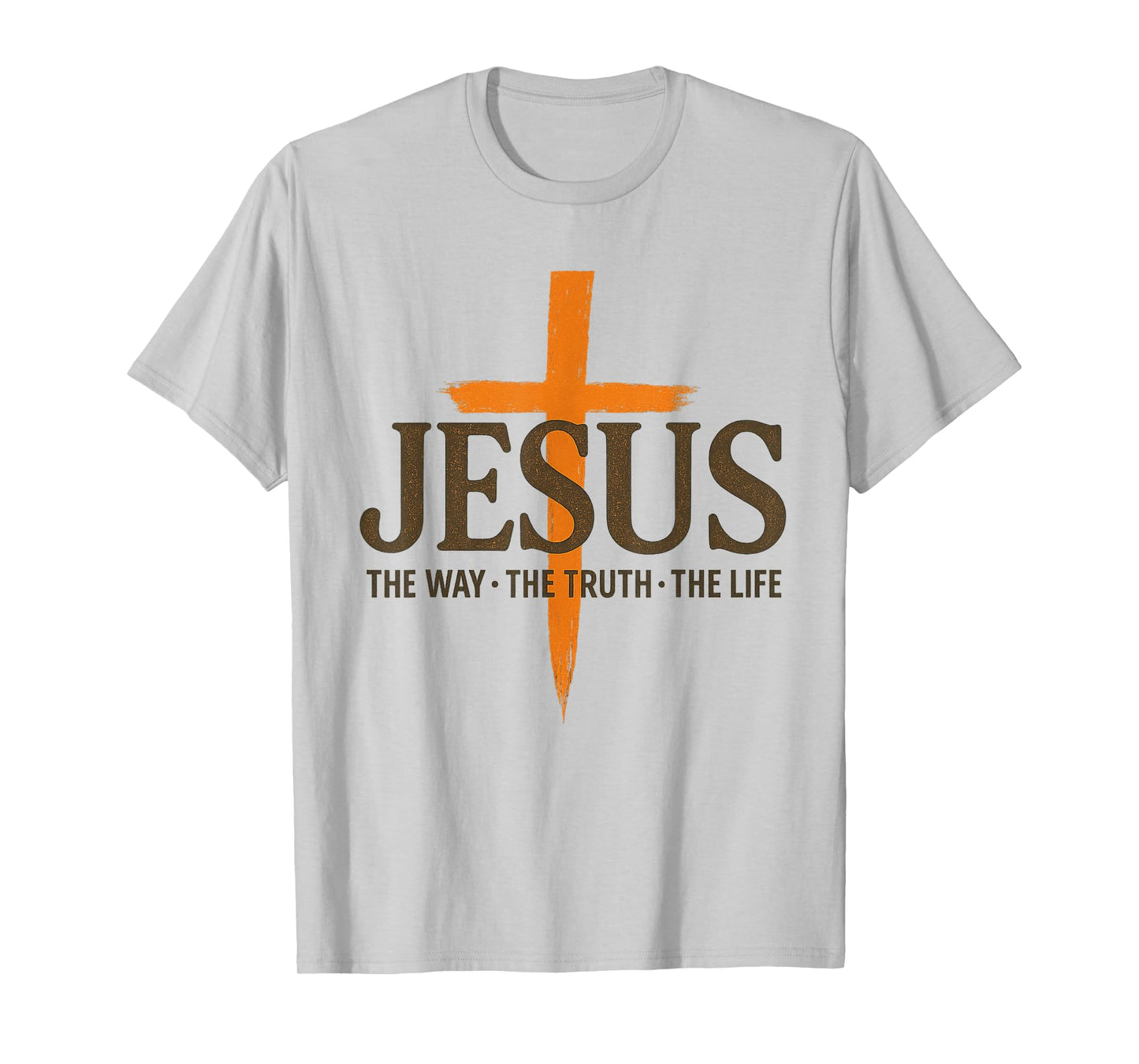 Jesus The Way Truth Life with Christian Cross T-Shirt