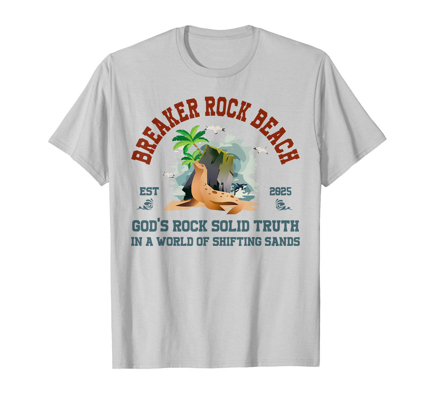 Breaker Rock Beach Christian God's Rock-Solid Truth VBS 2025 T-Shirt