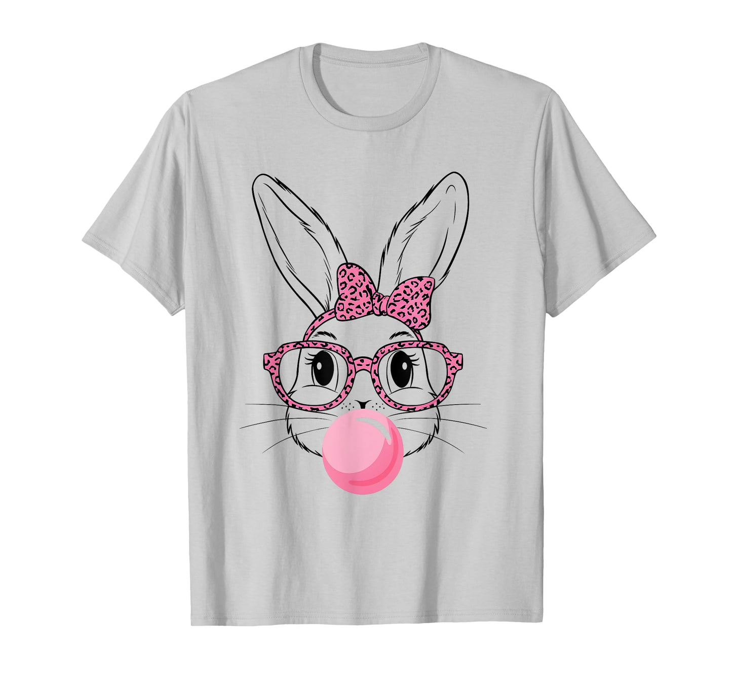 Cute Bunny Face Tie Dye Glasses Coquette Bow Easter Day T-Shirt