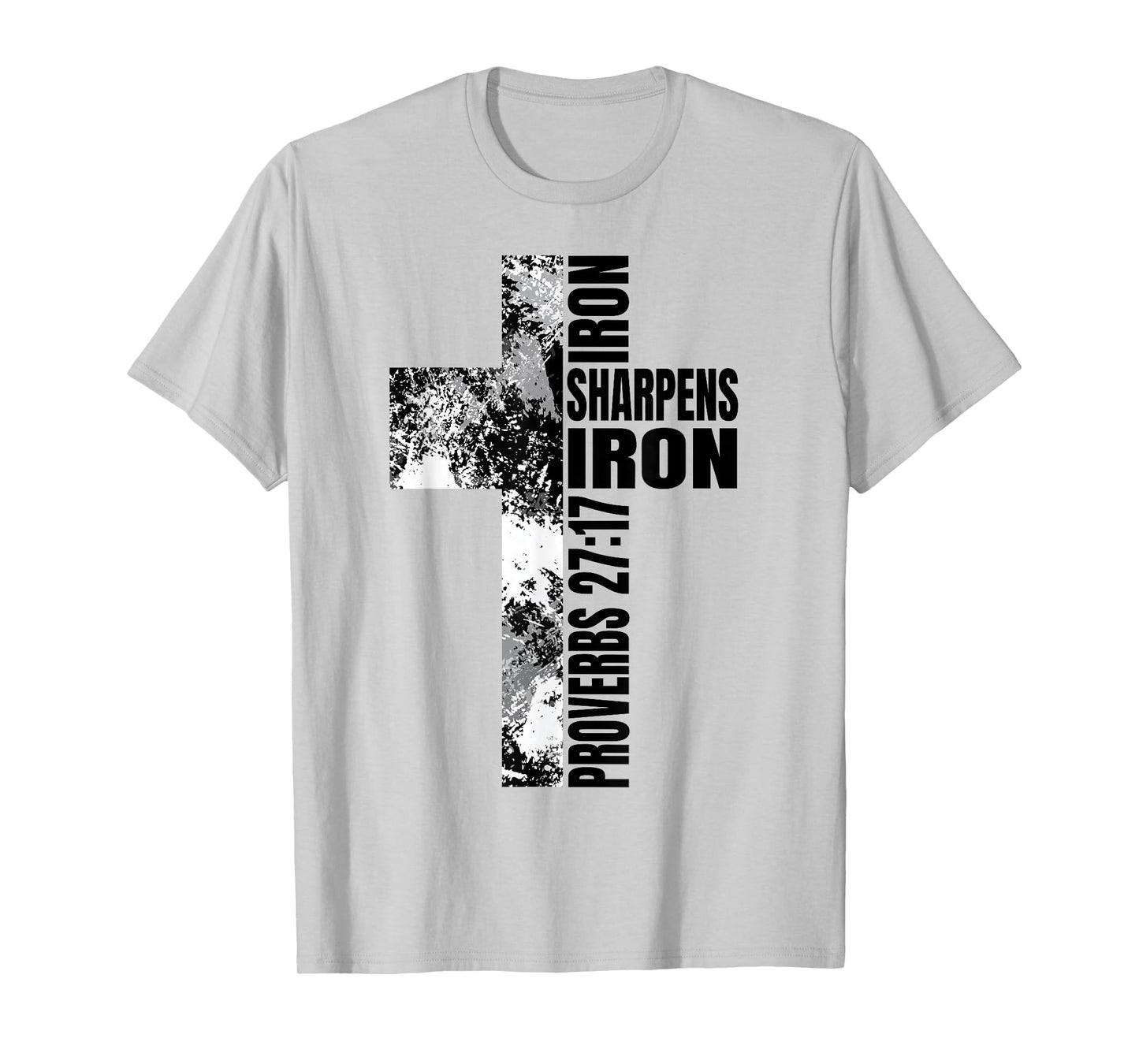 Religious Cross Iron Sharpens Iron Verse Christian Couples T-Shirt