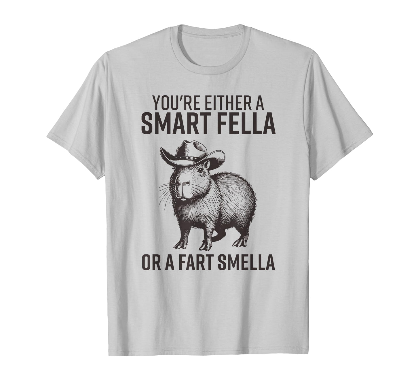 You're Either A Smart Fella Or A Fart Smella Funny Capybara T-Shirt