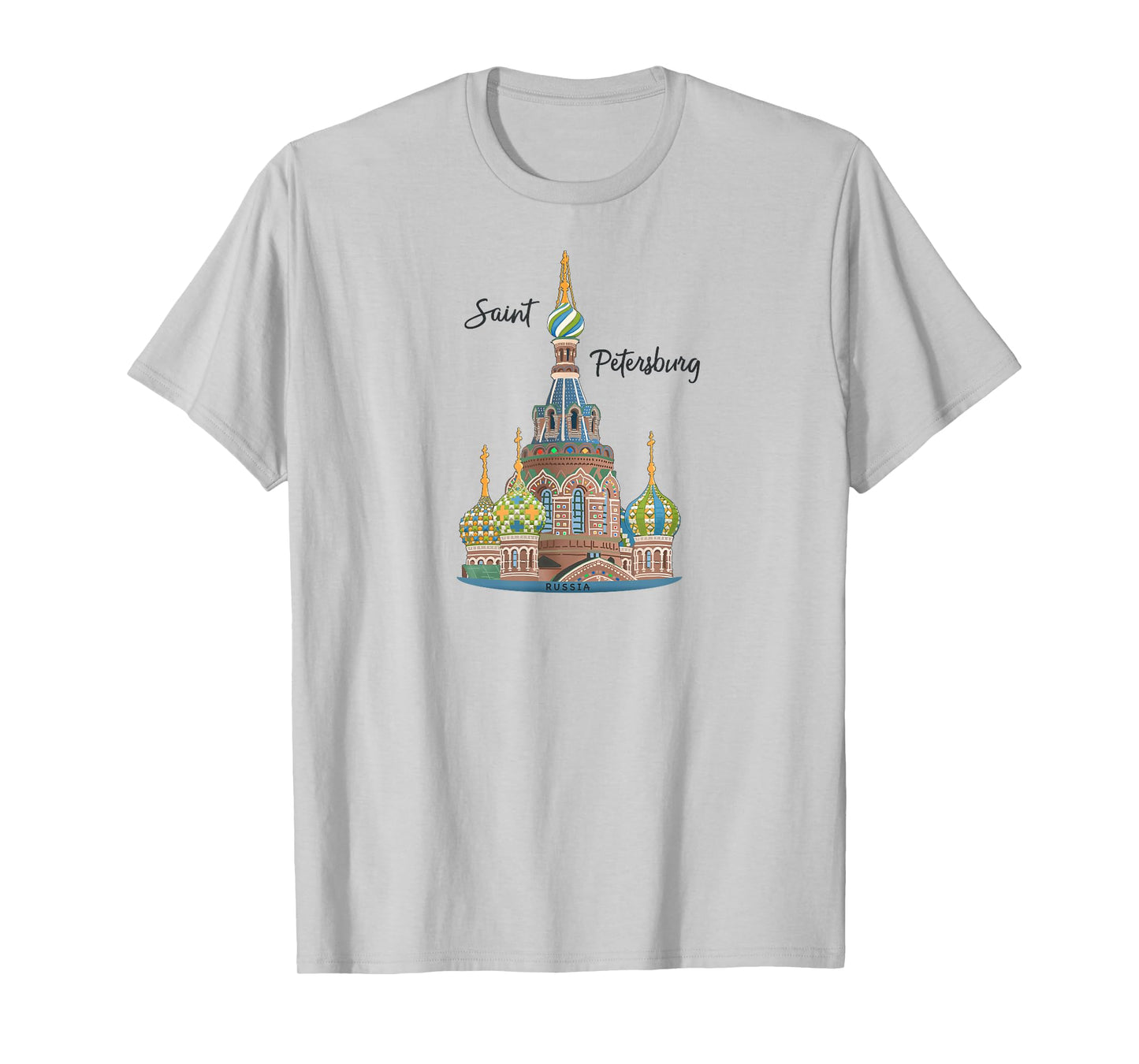 St. Petersburg, Russia, Church of the Resurrection, drawing T-Shirt