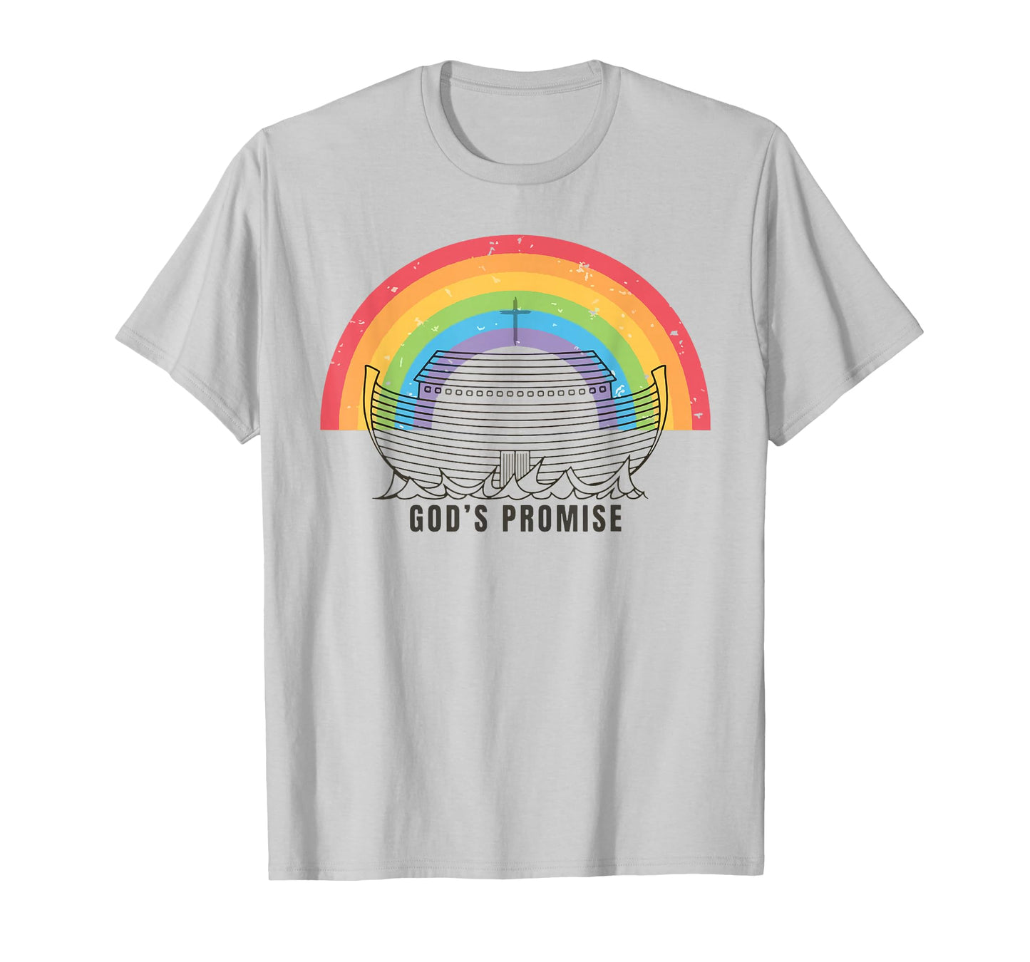 God's Promise Rainbow Boat T-Shirt