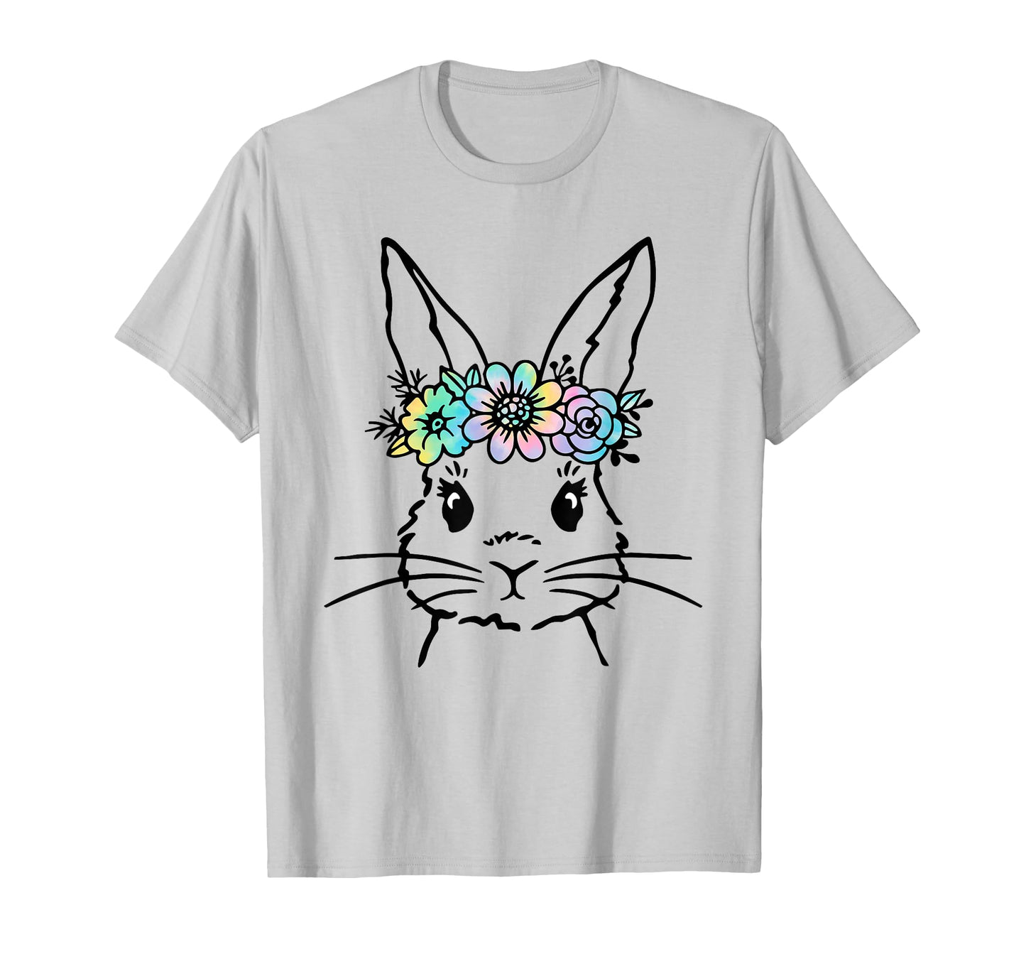 Cute Bunny Face Tie Dye Rabbit Easter Day Women Girls Kids T-Shirt