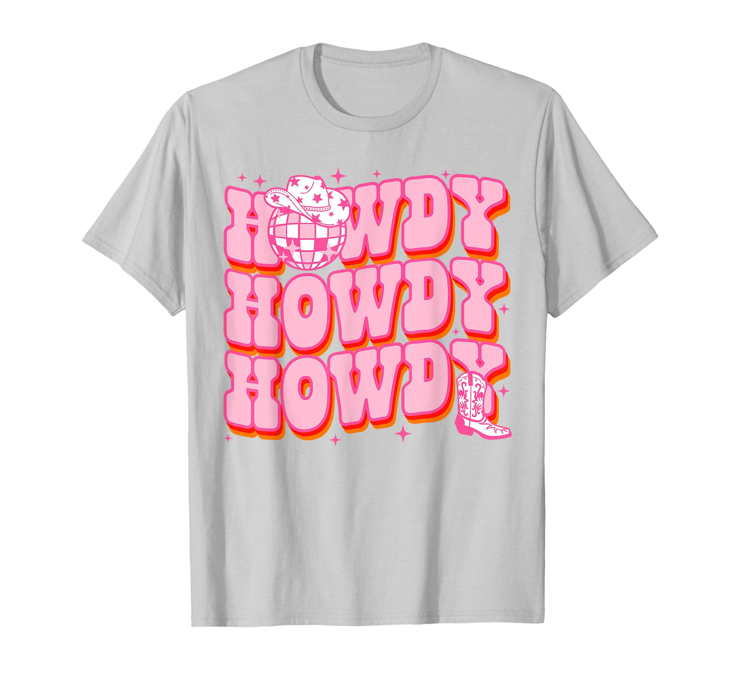 Howdy Southern Western Girl Country Rodeo Pink Cowgirl Women T-Shirt