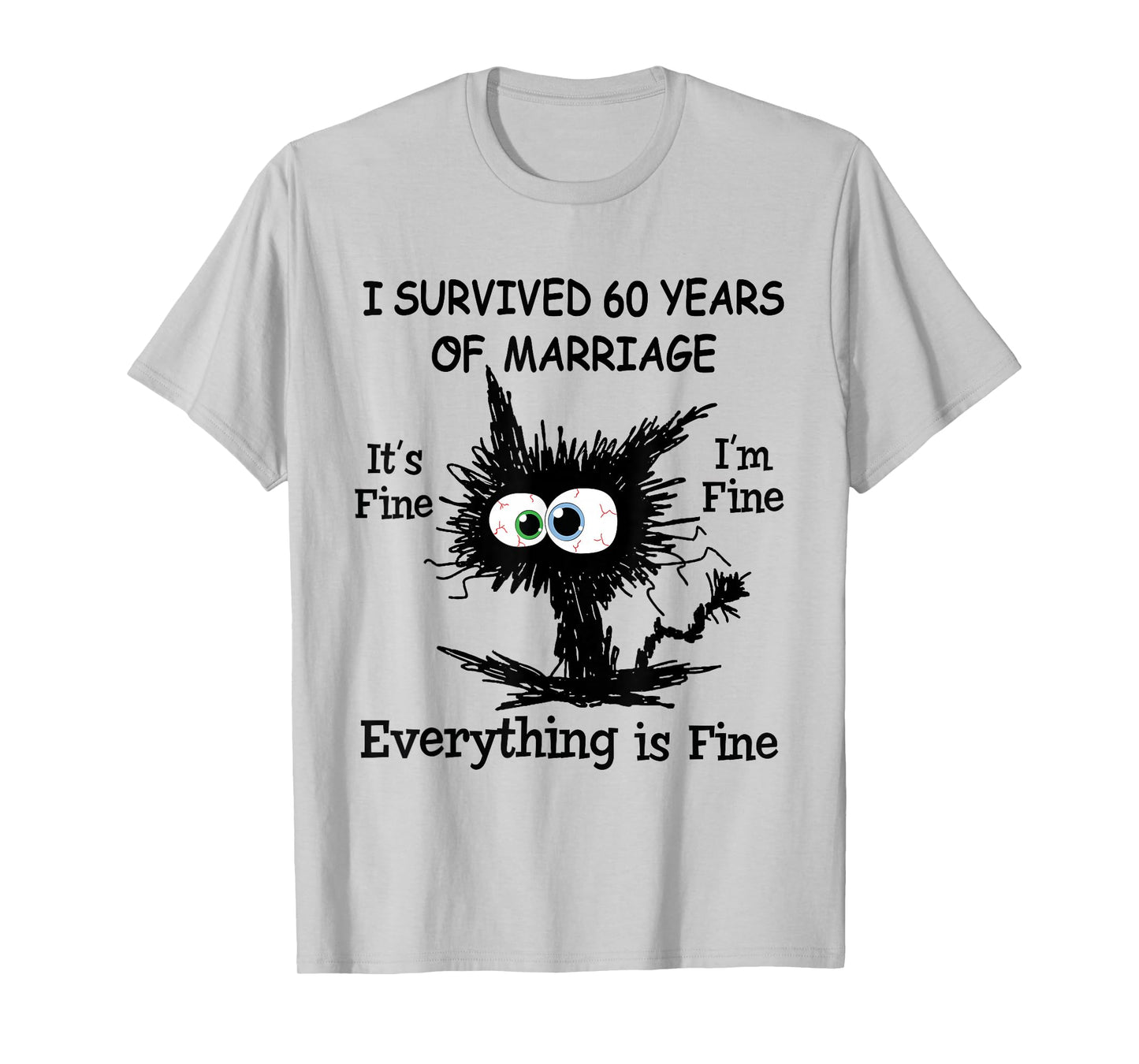 I Survived 60 Years Of Marriage Diamond Wedding Anniversary T-Shirt
