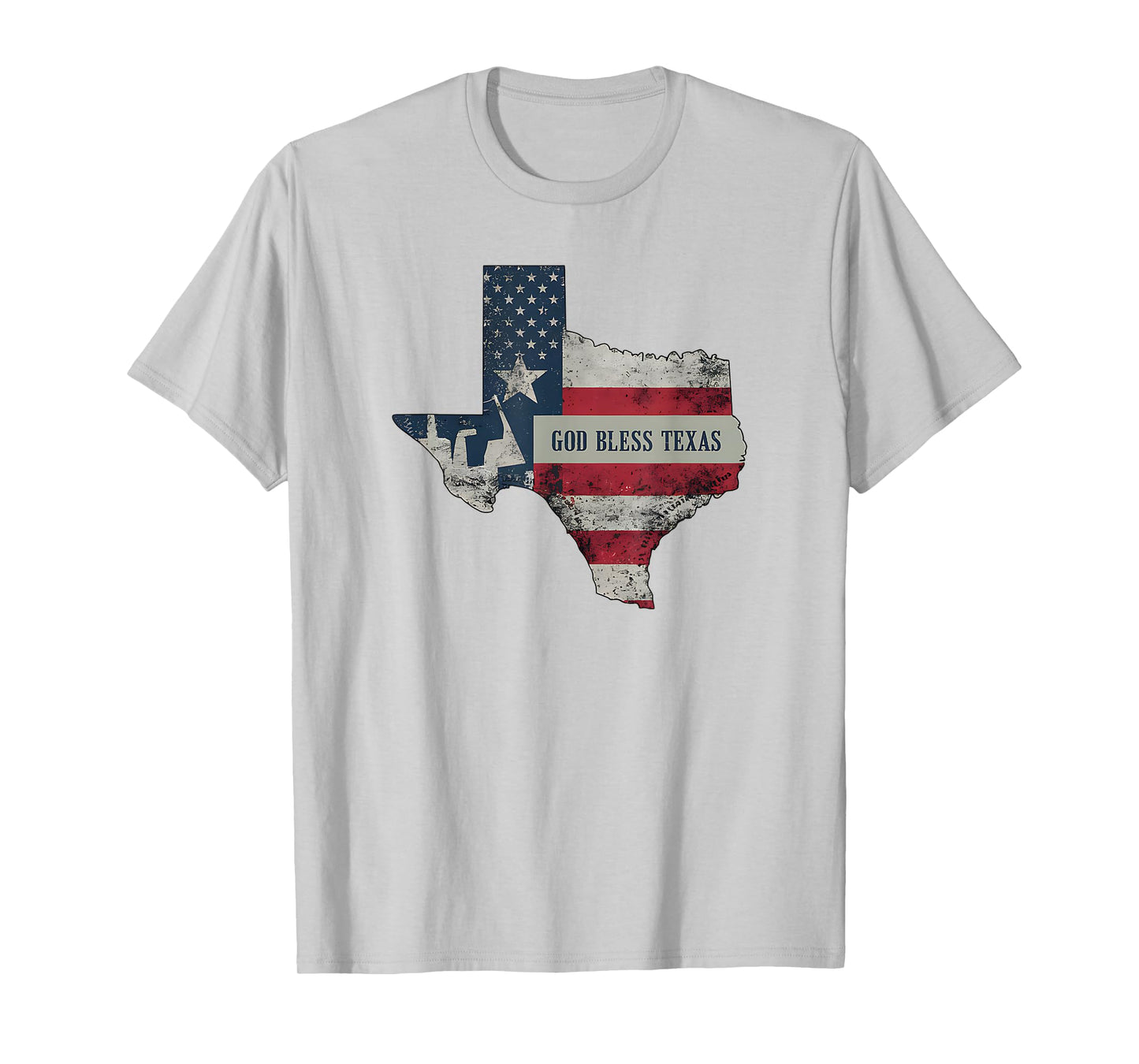 God Bless Texas Grunge Western Graphic T-Shirt