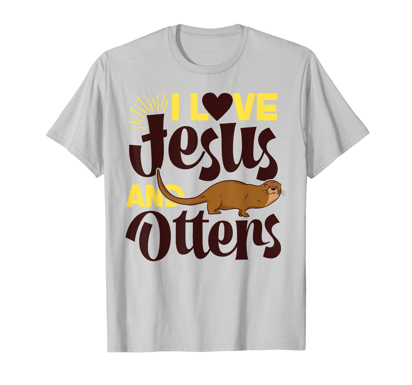 Otter Jesus Faith Christian I Love Jesus And Otters T-Shirt
