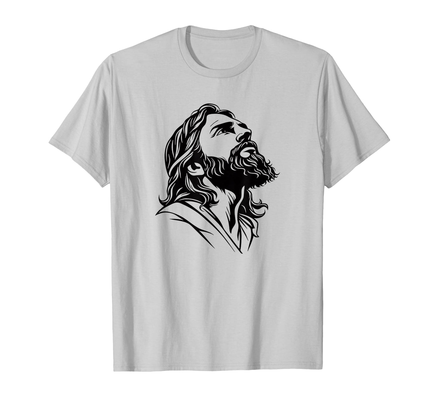 Illustration of Jesus Christ Funny Face of Jesus Tee T-Shirt