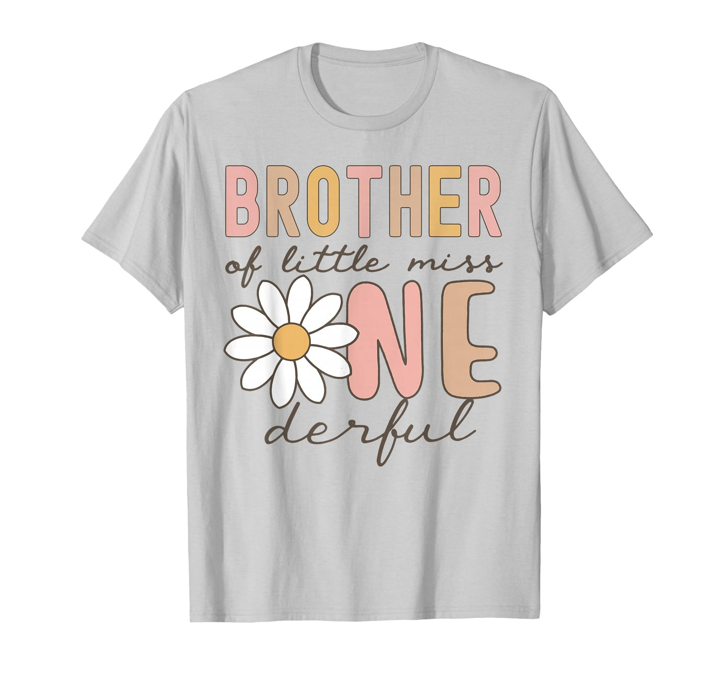 Brother of Little Miss Onederful First Birthday Daisy Family T-Shirt
