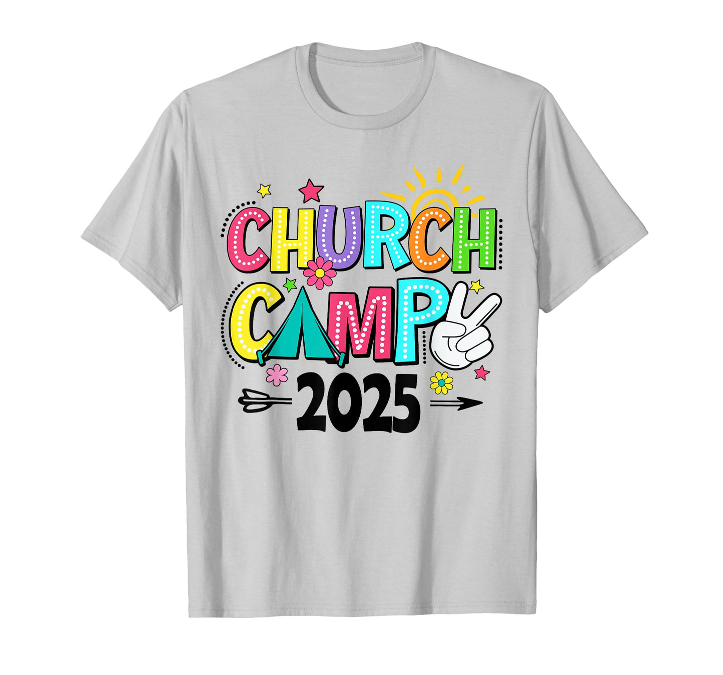Groovy Church Camp 2025 Matching Christian Camp Family 2025 T-Shirt