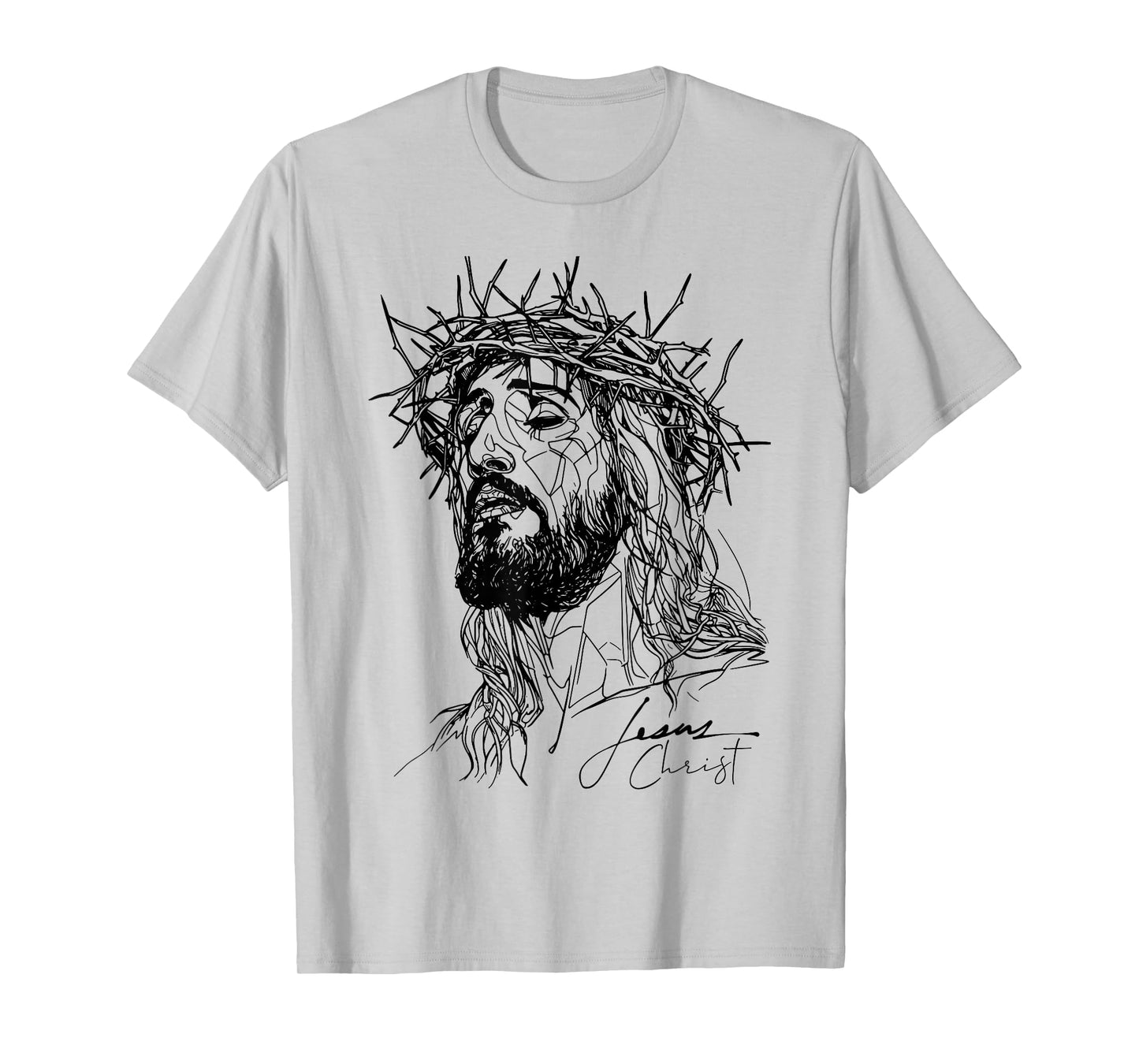 Jesus thorn crown - Jesus line drawing artwork T-Shirt