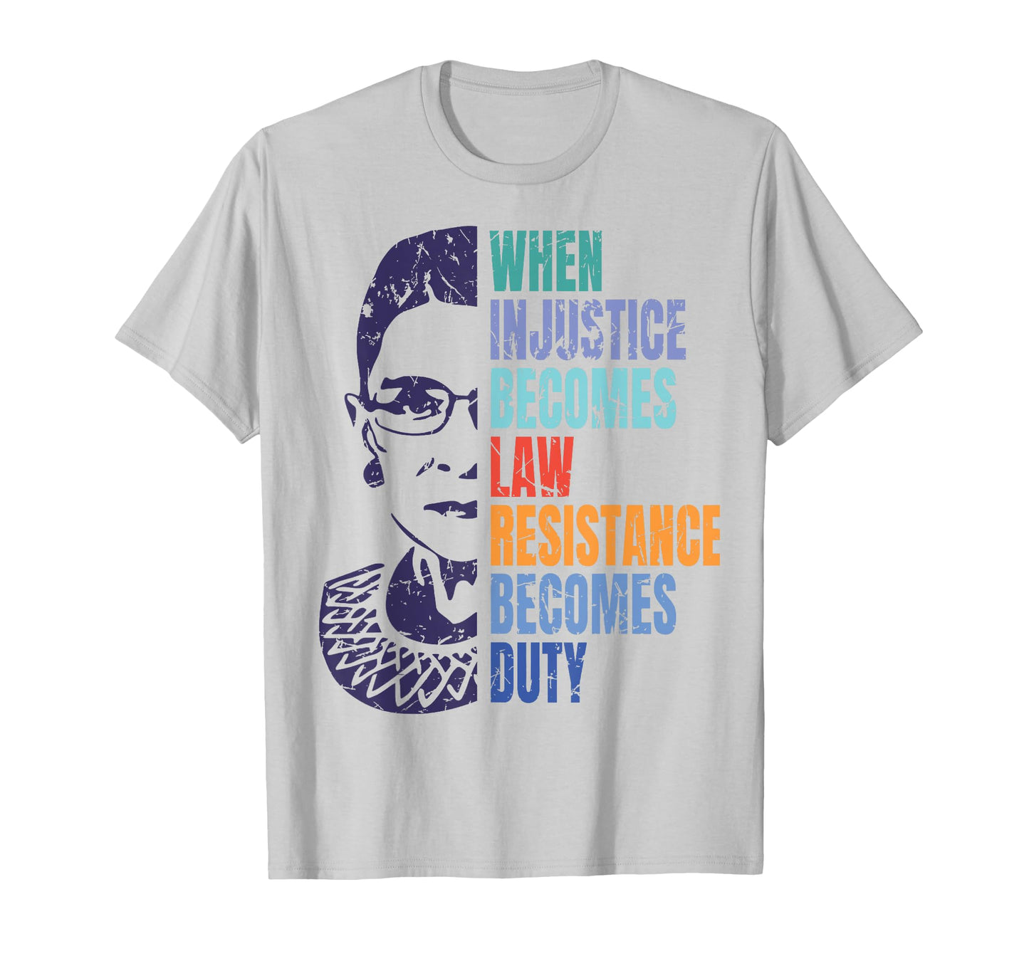 When Injustice Becomes Law Resistance Becomes Duty RBG T-Shirt