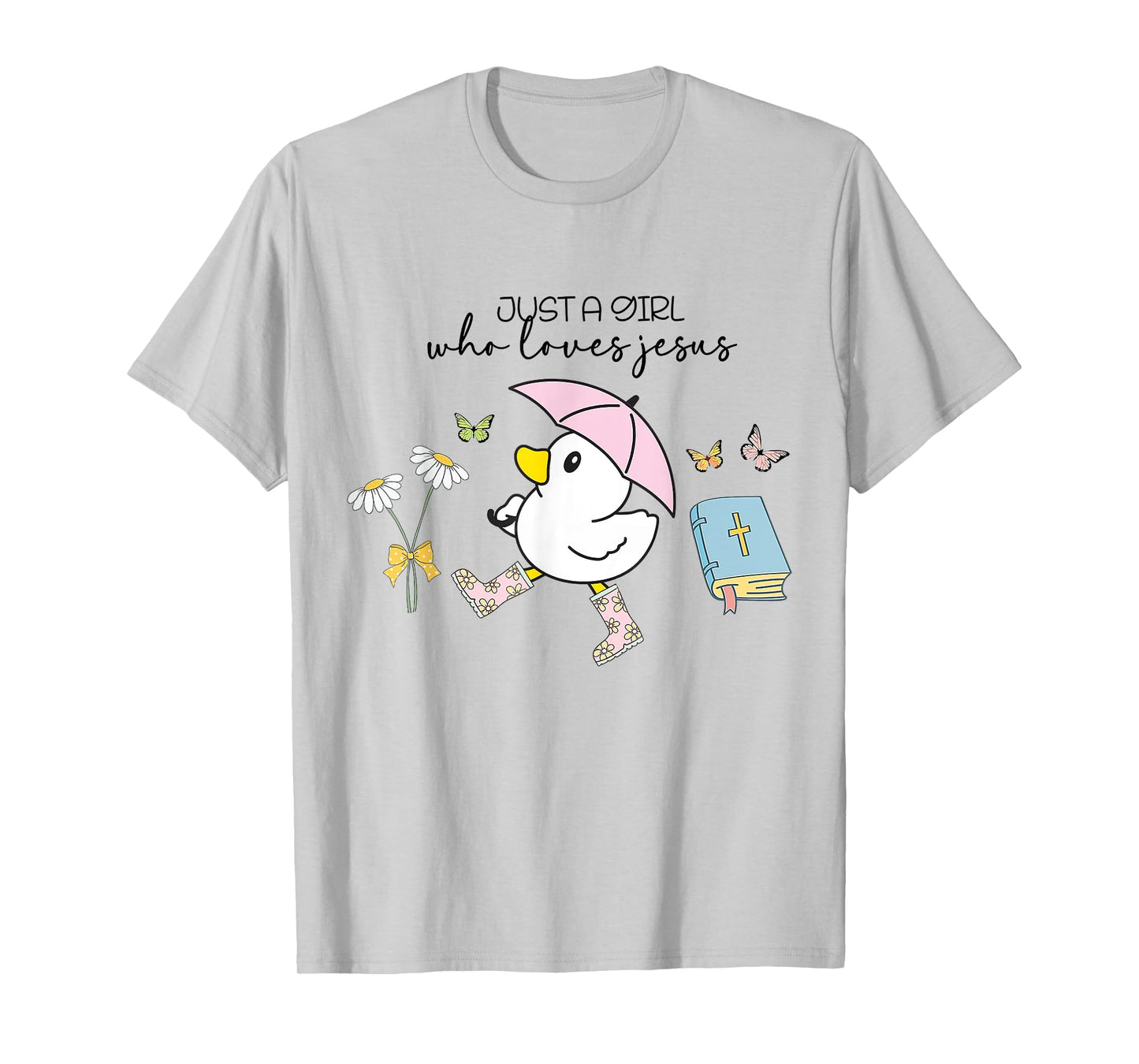 Just a Girl Who Loves Jesus Christian Religious Easter Day T-Shirt