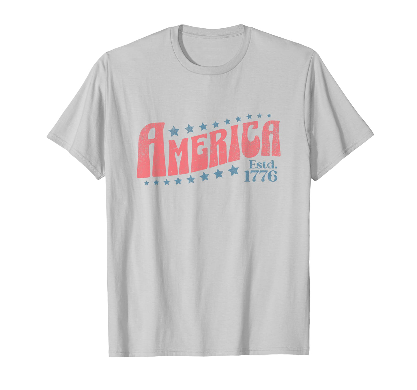 Vintage America Patriotic Estd 1776 Cute Womens 4th of July T-Shirt