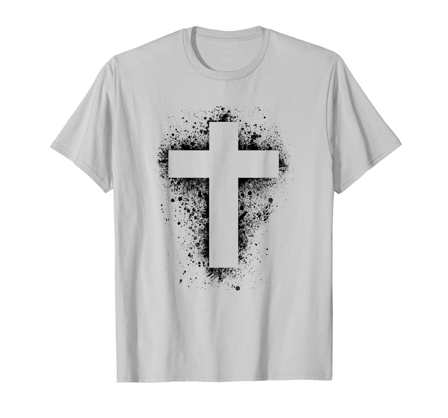 Paint Splatter, Distressed Crucifix t-shirt, cross, church T-Shirt